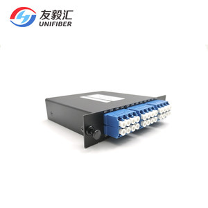 8CH 100Ghz DWDM Mux Demux Passive Optical <strong>Multiplexer</strong> LGX Cassette LC/UPC C44-C51