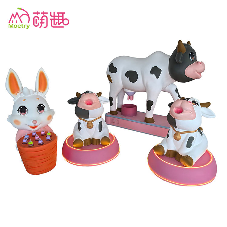 Jeu de ferme pour enfants, vache laitière, jeu de rôle rouge