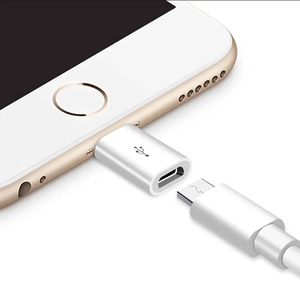 IPhone için mikro USB/tip-c şarj adaptörü kadın erkek dönüştürücü adaptörü iPhone 6 6s 7 8 artı X 10 iPad için - Product Image 5