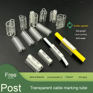 Marcador de cable de forma especial Identificación de número de cable Manga transparente de doble capa TM201/202/203/204/205 Bloques de terminales - Product Image 3