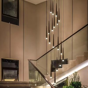 Modern yaratıcı Loft asılı ışık Minimalist LED avize zemin döner odası veranda oturma odası için LED kolye lamba - Product Image 1