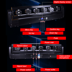 ZY Tam Renkli 6 Gözlü RGB Lazer Işık <span class=keywords><strong>DMX</strong></span> Disko Lazer Hareketli Kafa Işığı DJ Disko Gece Kulübü Sahne 6 Gözlü Hareketli Kafa Lazer Bar - Product Image 4