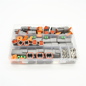 250Pcs Deutsch DT Loạt Nối Dây Không Thấm Nước <span class=keywords><strong>Kit</strong></span> DT06-2/3/4/6S DT04-2/3/4/6P Ô Tô Kín Cắm Với Chân Hộp - Product Image 2