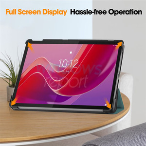 三つ折りスタンドPUレザーフリップタブレットカバーケースレノボパッドM11 /M10 5g 2025/ P11 Gen 2/<span class=keywords><strong>M9</strong></span>用