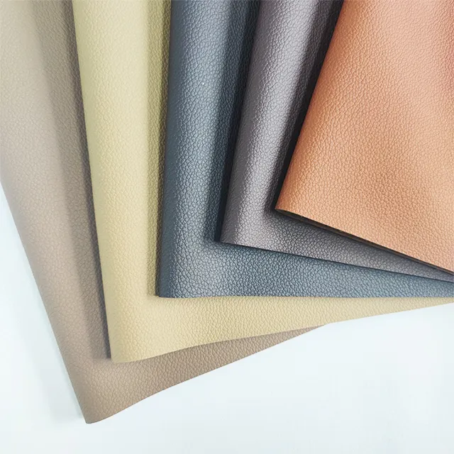 Tela de cuero Artificial para tapicería, tela suave de PVC de último diseño para sofá