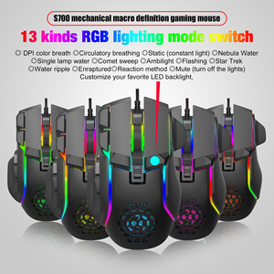 10 Key Wired Game Mouse Makro programmierung 13 RGB-Licht modi 6-Gang 12800dpi Computers pielmaus - Product Image 2