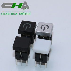 CHA 6x6mm LedタクトスイッチスクエアスイッチハットC601Bシリーズタクタイルスイッチ、スクエアキャップ付きLed 7.5mmプラスチックLEDイルミネーション