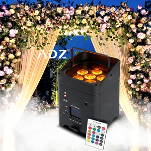 ADZ şarj edilebilir RGBWAUV 6x18w LED Par ışıkları düğün için kablosuz Uplights & DJ DJ App & Wifi kontrol sahne aydınlatma - Product Image 5