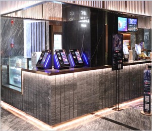 最新流行的固体表面酒吧桌办公室前台，人造石接待柜台 - Product Image 2