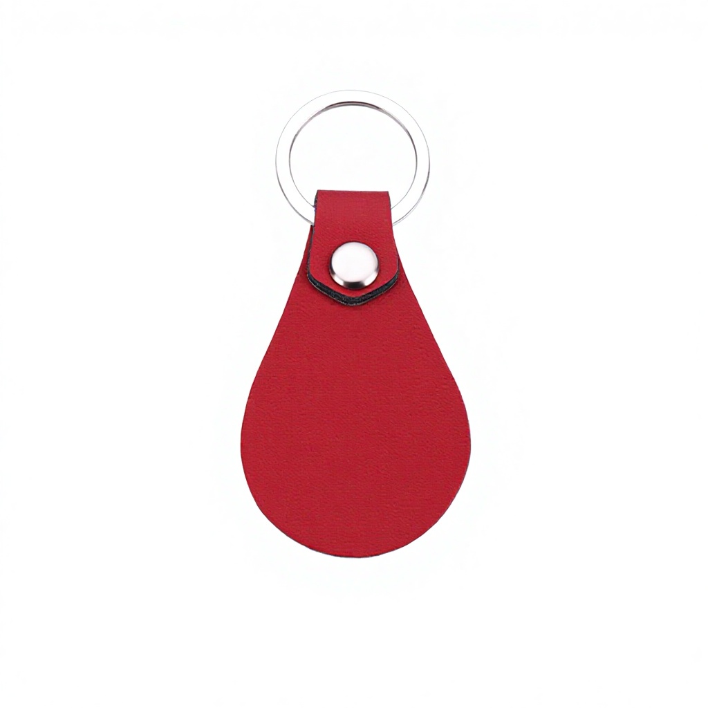 Llavero de cuero PU rojo