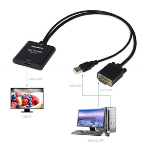 1080P VGA至用于HDMI适配器转换器，带音频视频分离器和用于电视/显示器的转换器，来自计算机/笔记本电脑VGA源 - Product Image 4