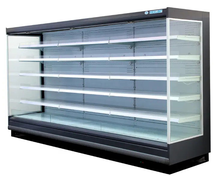 Gran oferta 2023, refrigerador y congelador de supermercado de China, refrigerador de pantalla comercial, refrigerador de pantalla de aire abierto