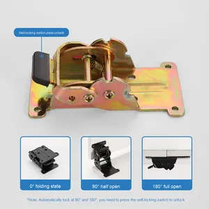 Bền 90 180 Độ Tự Khóa Thép Phanh Đôi Bản Lề 35Mm Hiện Đại Cho Đồ Nội Thất Cho Bàn Cà Phê Bàn Máy Tính Gấp - Product Image 2