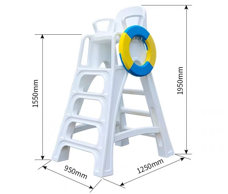 Chaise de baigneur en plastique blanc