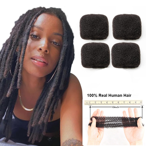 10 inç 30g 100% insan saçı toplu Afro kinky insan saçı postiş toplu lodlocks için Afro Kinky toptan insan saçı için Locs - Product Image 2