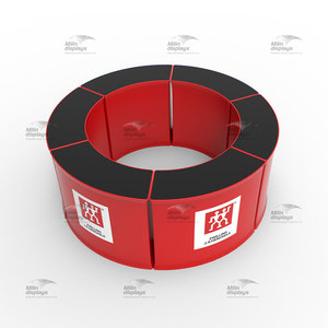 Quầy Hình Tròn In Tùy Chỉnh Bộ Bàn Trưng Bày Thương Mại Dành Cho Triển Lãm - Product Image 1