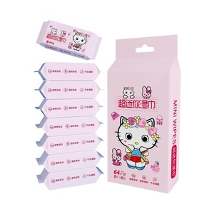 批发便携式迷你家用清洁湿巾柔软婴儿清洁湿巾 - Product Image 4