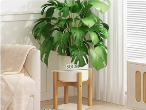Açık kapalı orta yüzyıl Modern ahşap doğal dayanıklı balkon raf takipçisi <span class=keywords><strong>Pot</strong></span> ekran tutucu bambu bitki evi için standı