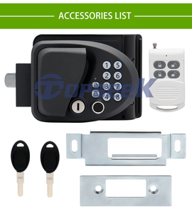 Anahtarsız akıllı RV giriş kapı kilidi kolu topuzu sürgü siyah dijital rv kapı kilidi ile kamp römorku kablosuz kontrol Metal Latc - Product Image 4