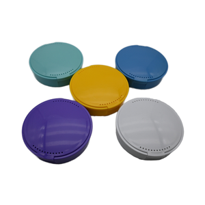 Wadah gigi palsu, perata gigi tiruan, plastik berwarna-warni, retainer kotak gigi palsu - Product Image 3