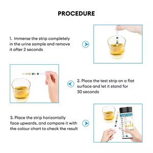 HEDAO URS-10T 10 In 1 Reagent Strips 100strips / Bottle Urine Analysis <strong>Test</strong> Paper For Urine Urinalysis <strong>Routine</strong> - Product Image 4