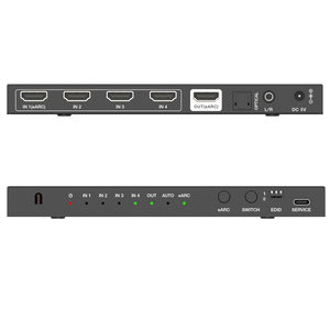 Conmutador HDMI 48Gbps 8K, 4 entradas, 1 salida, compatible con la función ARC/eARC para sistema de cine en casa
