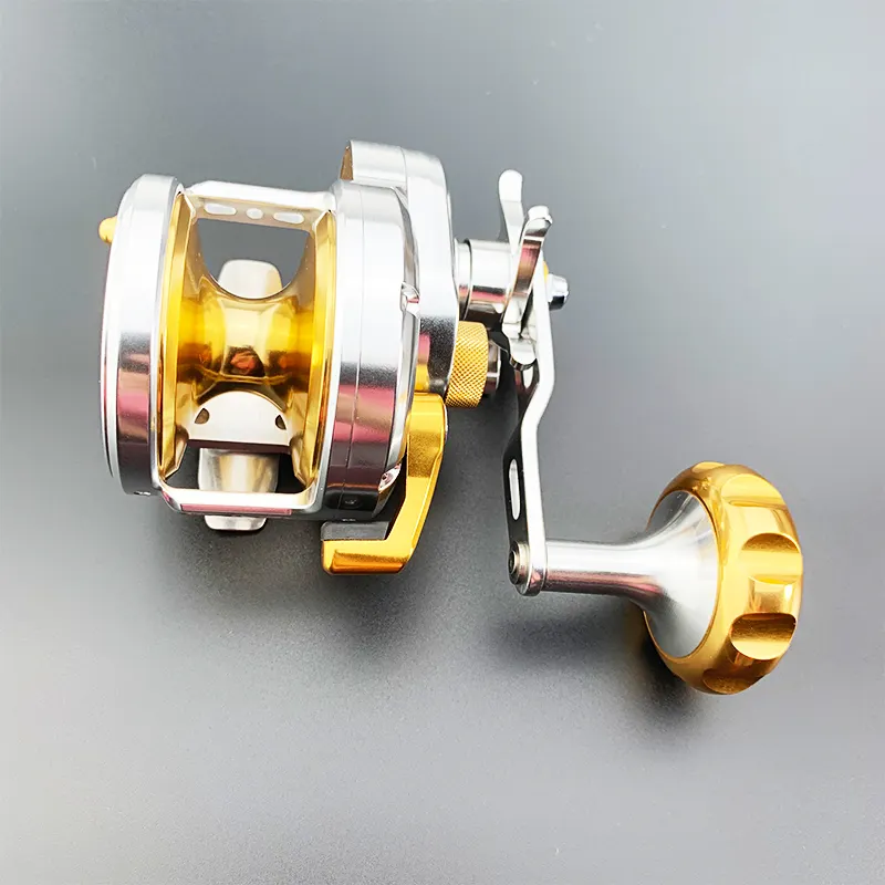 WSF06 Kim Loại Đầy Đủ 13Kg Sức Kéo Câu Cá Biển 8 + 1BB Nặng Cắt Chuyển Reel Bánh Xe Chậm Cắt Chuyển Reel Trolling Reel