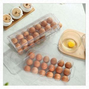 ボックス容器冷蔵庫フードキッチンケース冷蔵庫ビン卵容器プラスチック工具冷蔵庫用スタック可能卵収納