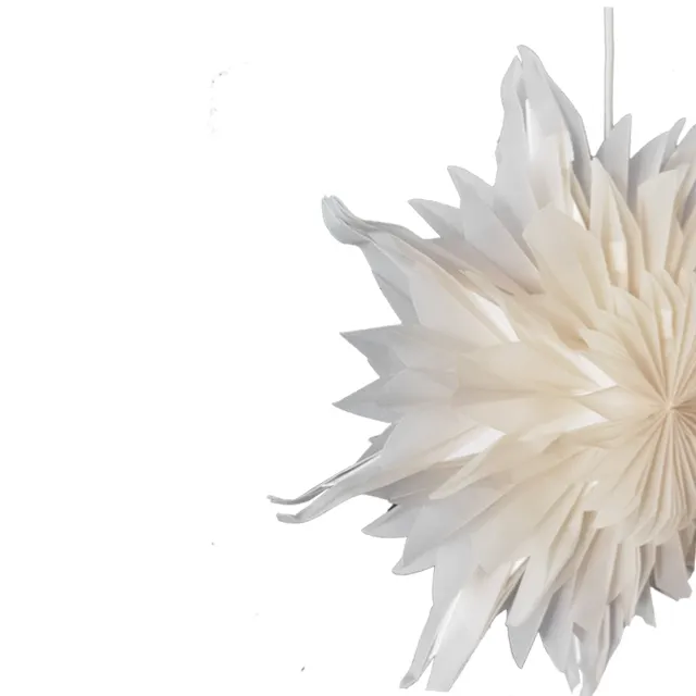 Carta bianca 3D decorazione natalizia appesa carta appesa fiore stella copertura interna ombra (solo carta)