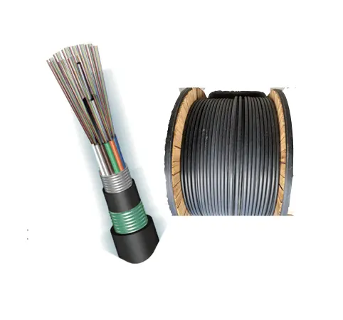 GYTA53 6-288 inti tabung longgar untai untuk instalasi langsung dikubur anti kelembaban ante rodent kabel serat optik