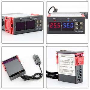 Termostato Digital STC-3028 Control de temperatura y humedad, termómetro con controlador higrómetro, CA de 110V, 220V, CC de 12V, 24V, 10A