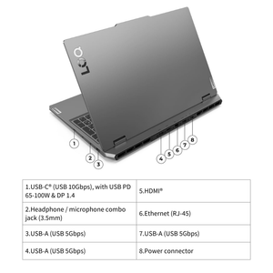 Portátil para Juegos en Stock Lenovo LOQ Geekpro de 15.6 Pulgadas con Teclado en Inglés, <span class=keywords><strong>Intel</strong></span> <span class=keywords><strong>I7</strong></span>-13650HX, 16G DDR5/512GB SSD NVME/RTX4060, Pantalla IPS de 144Hz - Product Image 6