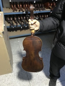 Flamed Violin <strong>Fiddle</strong> With Case, Conservatory Violin Outfit (VM145M) - Product Image 4
