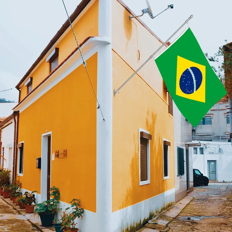 Großhandel 3 x 5 Fuß Brasilien-Flaggen 68 D/100 D Polyester individuell alle Nationen schneller Versand zuverlässiger Lieferant schnelle Lieferung
