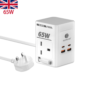 高品质2 USB 2 C型垂直电源插座多功能塔式电源板10A额定电流2便携式扩展插座 - Product Image 2