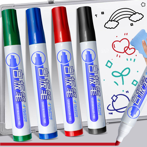 Marcador de pizarra blanca con punta de cincel personalizado multicolor, marcadores de borrado en seco, rotulador de pizarra blanca no tóxico para enseñanza, Oficina - Product Image 1