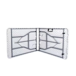 Linyi phong cách màu trắng gấp bảng ăn uống có thể gập lại bảng tiệc bên dã ngoại cắm trại nhựa gấp bàn và ghế cho các sự kiện - Product Image 5