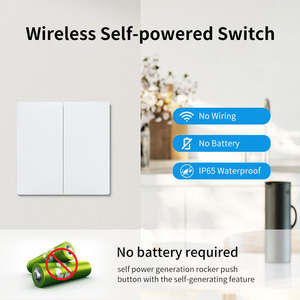 防水无线灯开关套件自供电遥控智能WiFi RF433发光二极管灯调光开关 - Product Image 2