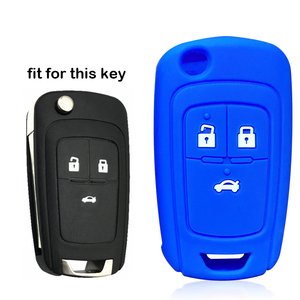 เคสใส่กุญแจรถทำจากซิลิโคนสำหรับ Chevrolet Cruze Aveo TRAX Sail MALIBU Captiva rawon P4แกน S10กุญแจพับได้ - Product Image 4