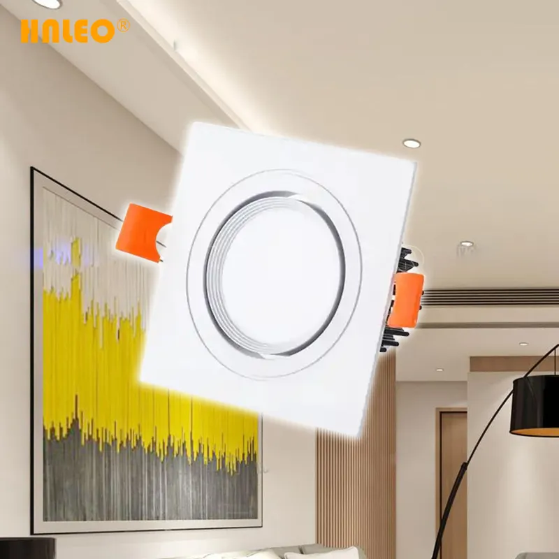 Kare kısılabilir tavan gömme LED downlight tavan lambası 7W 9W 12W 15W 18W AC90-260V COB spot ışıkları iç mekan aydınlatması