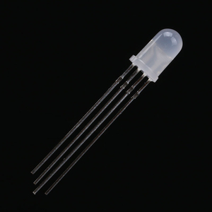 5mmRGBLEDコモンアノード4ピンラウンド拡散LEDダイオード赤緑青RGBLED - Product Image 4