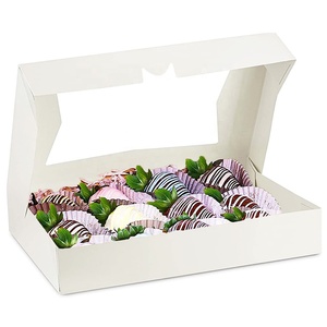 Biodegradable Thickened High Quality Pastry Packaging Donut Cake Cupcake Kraft <strong>Rectangle</strong> Paper <strong>Box</strong> with <strong>Display</strong> <strong>Window</strong> - Product Image 5