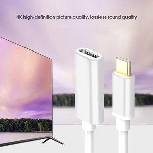 HDTV 1080P Type-C อะแดปเตอร์แปลงฝาครอบสาย HDMI PVC ถักเปียรวมกันเข้ากันได้กับคอมพิวเตอร์/เดสก์ท็อป/แล็ปท็อป