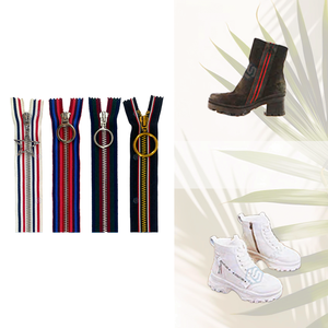 Chất lượng cao tùy chỉnh chiều dài đa băng ycc sọc vàng thanh trượt dập nổi Dây kéo kim loại màu sắc khác nhau độ bền cao bền - Product Image 1