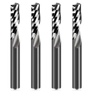 KF tek flüt Spiral freze kesicisi için akrilik ve PVC Spiral tek kenar <span class=keywords><strong>End</strong></span> Mill Cnc makinesi Tungsten çelik aracı - Product Image 6