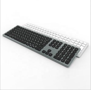Full Size Aluminum ABS Ducky Multi Device Portable 2.4G Wireless and <strong>bluetooth</strong> Dual Mode <strong>Keyboard</strong> for ipad 2024 Apple Imac PC - Product Image 1