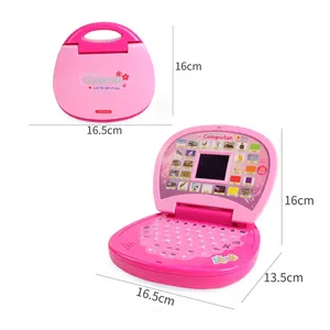 Máquina de aprendizaje Mini computadora de simulación pantalla LED Idioma música educación temprana juguetes electrónicos multifunción para niños