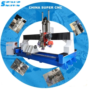 Supercnc columna Pilar grabado rotativo tallado corte polaco multifunción 3D Cnc máquina de escultura de piedra - Product Image 1