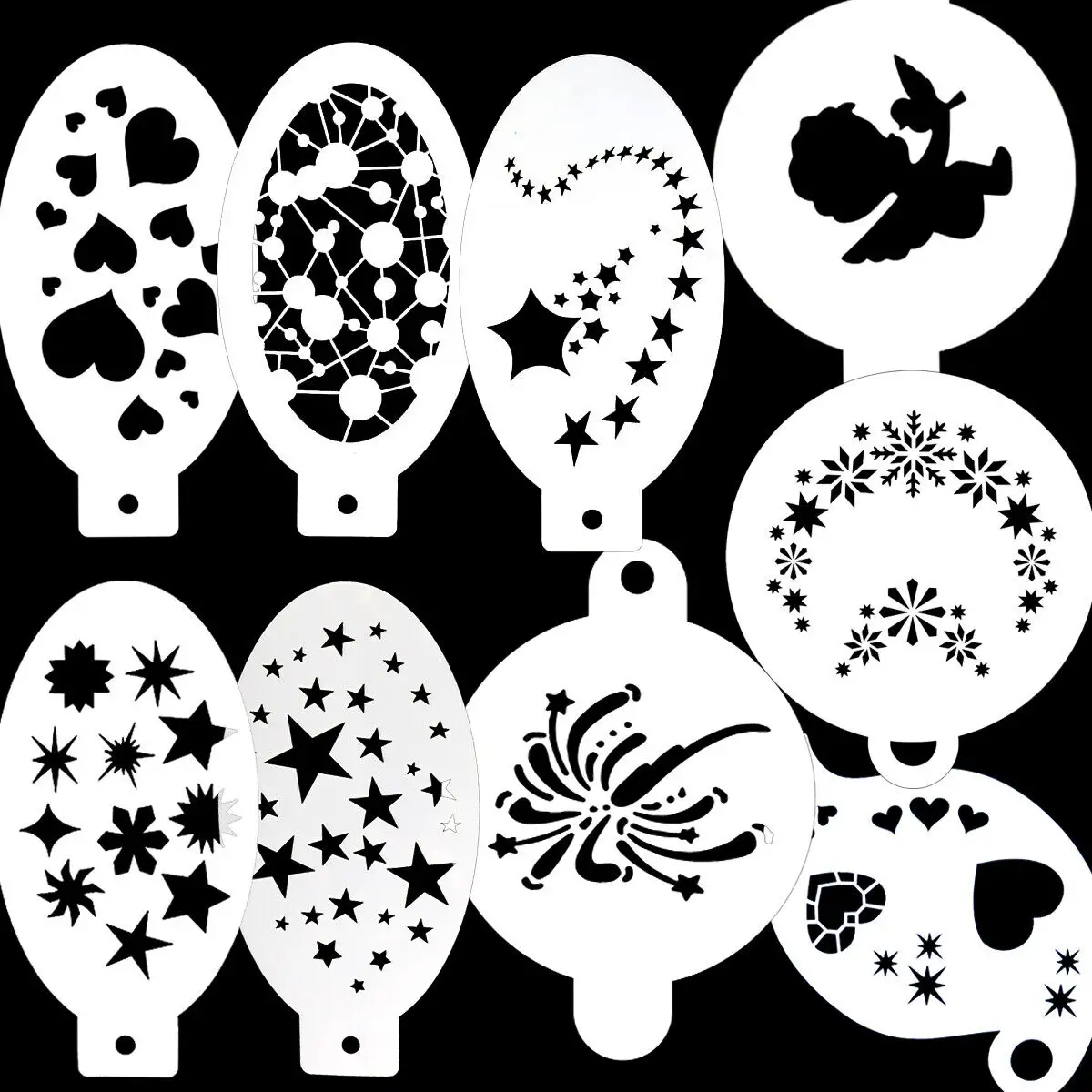 PET bambini e adulti Tattoo Design trucco facciale stencil per pittura viso per Cosplay Halloween Christmas Party