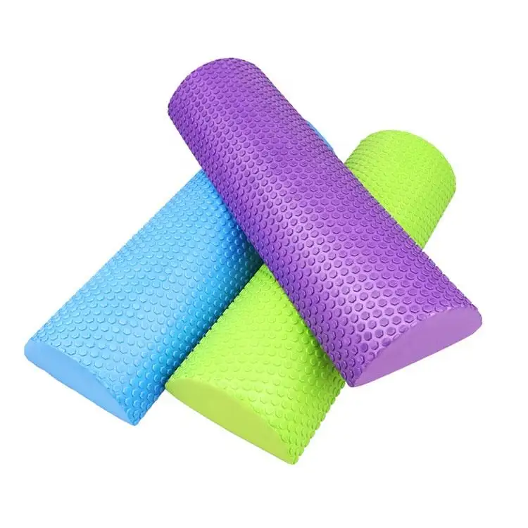 Halbrunde EVA-Schaumstoff rolle für Yoga Pilates Fitness geräte Balance Pad Yoga-Blöcke mit Massage-Schwimm punkt 30-90cm